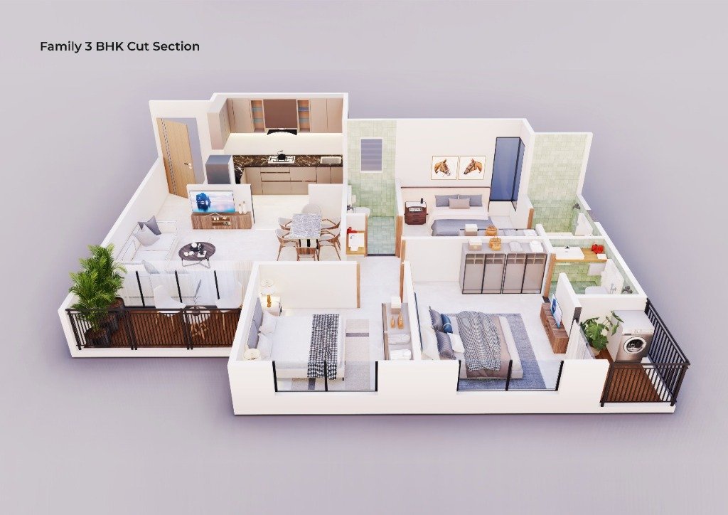 3 BHK Floor Plan